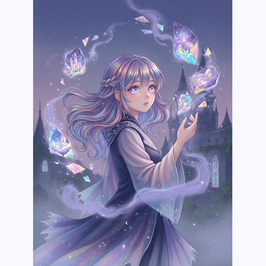Iris Dreamfall original anime character portrait