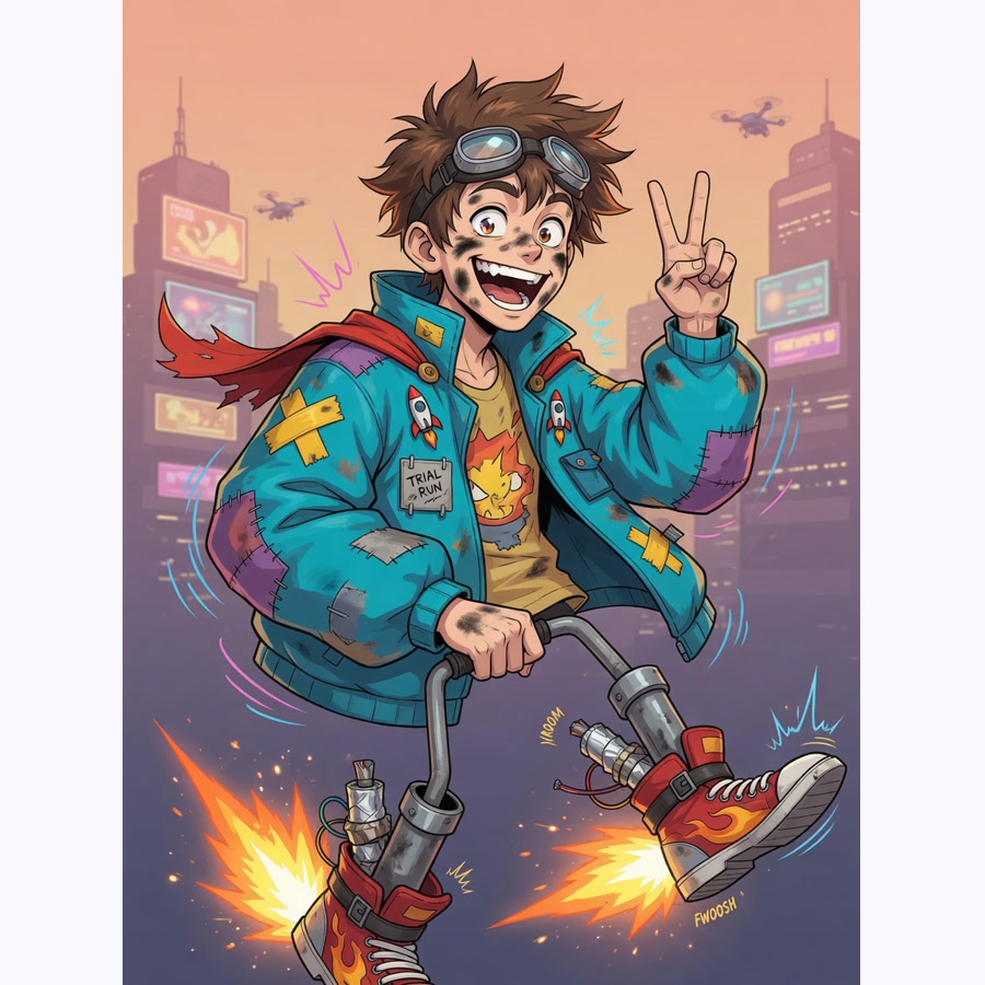 Jun Frostvale original anime character portrait