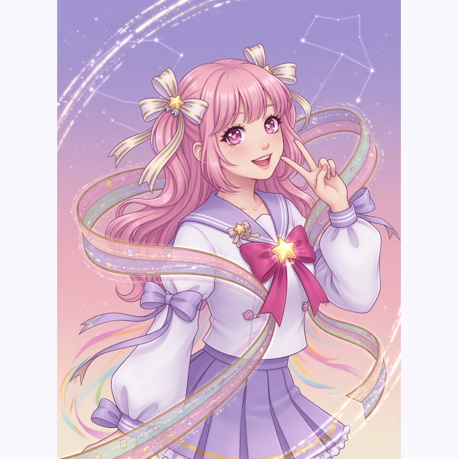 Luna Ribbon original anime character portrait