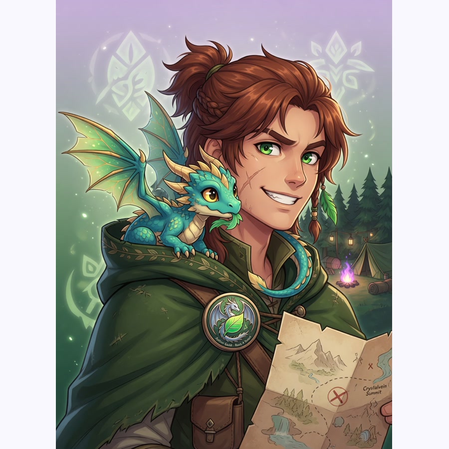 Oren Dragonleaf original anime character portrait