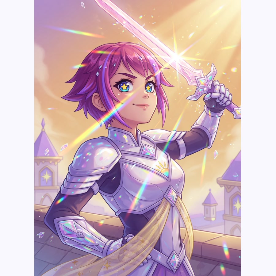 Zara Prismblade original anime character portrait